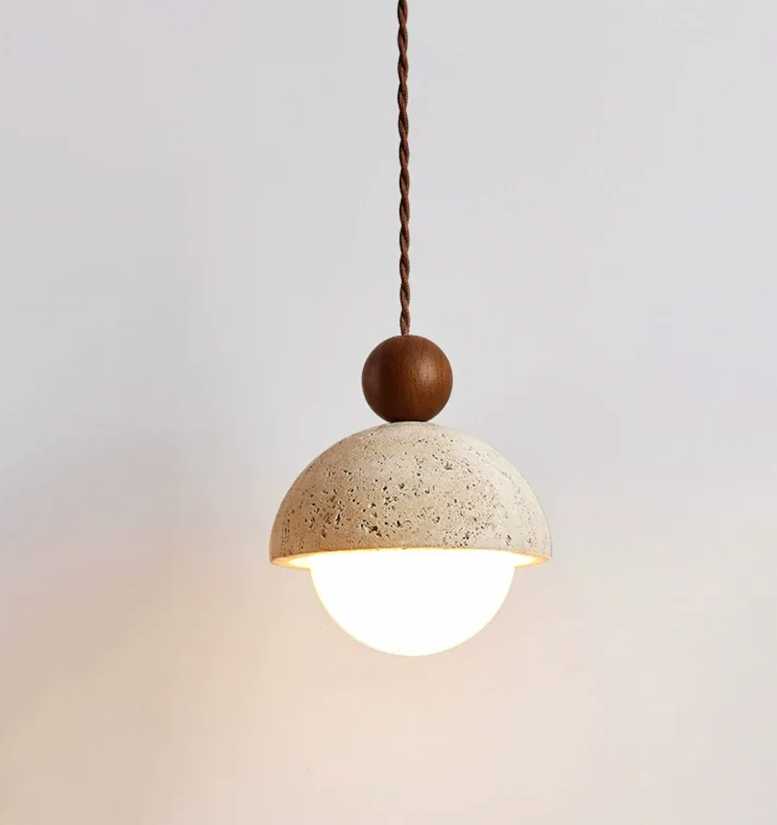 Lampa wisząca z kamienia — minimalistyczna lampa sufitowa dekoracyjna | Norivo Norivo