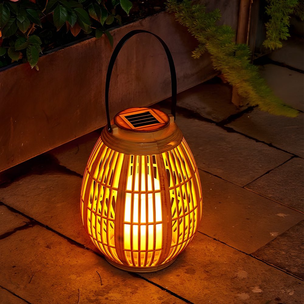 Solarna latarnia bambusowa ogrodowa IP44