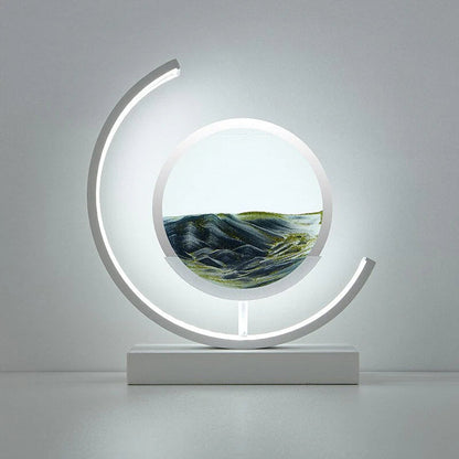 Lampka dekoracyjna LED z ruchomym piaskiem — efekt krajobrazu 3D, obrót 360° | Norivo Norivo