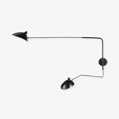 Designerska lampa ścienna z podwójnym ramieniem — regulowany kinkiet do salonu, biura i sypialni | Norivo Norivo