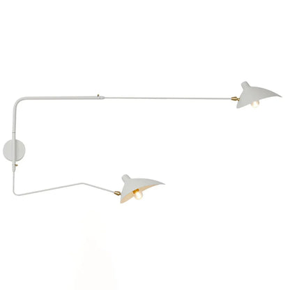 Designerska lampa ścienna z podwójnym ramieniem — regulowany kinkiet do salonu, biura i sypialni | Norivo Norivo