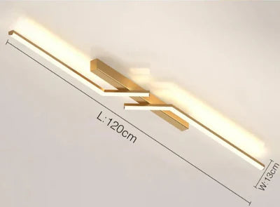 Lampa sufitowa LED geometryczna — liniowa forma zygzak, z pilotem | Norivo Norivo
