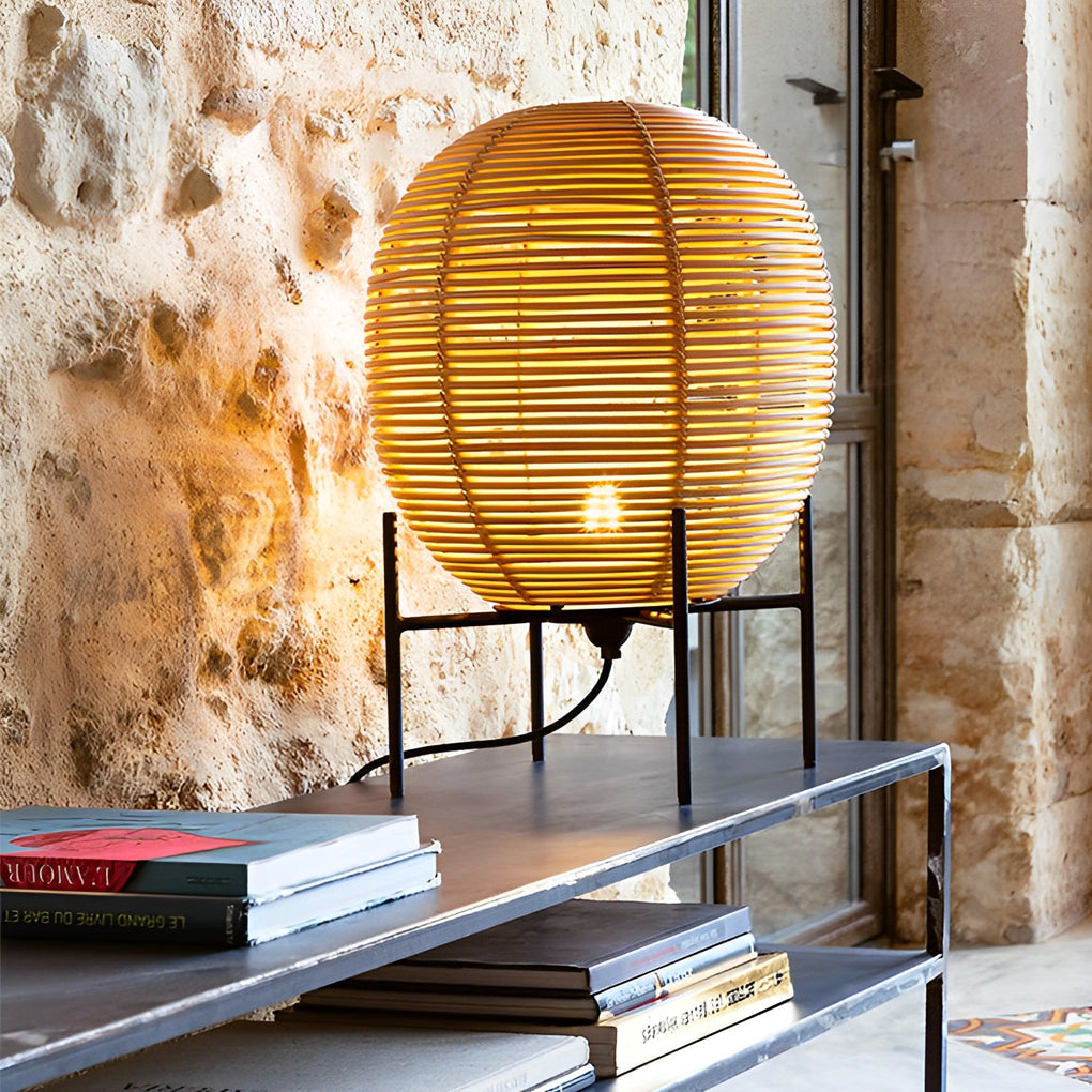 Lampa rattan boho zdjęcie 4