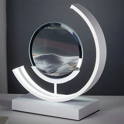 Lampka dekoracyjna LED z ruchomym piaskiem — efekt krajobrazu 3D, obrót 360° | Norivo Norivo