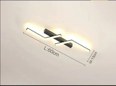 Lampa sufitowa LED geometryczna — liniowa forma zygzak, z pilotem | Norivo Norivo