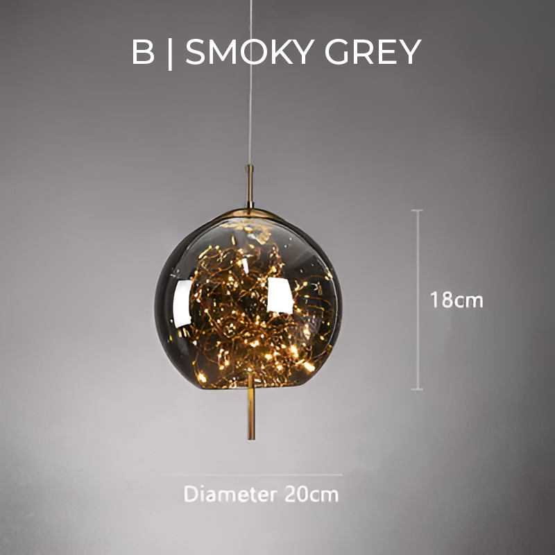 Lampa wisząca ESSENCE — szklana z punktowymi diodami LED | Norivo Norivo
