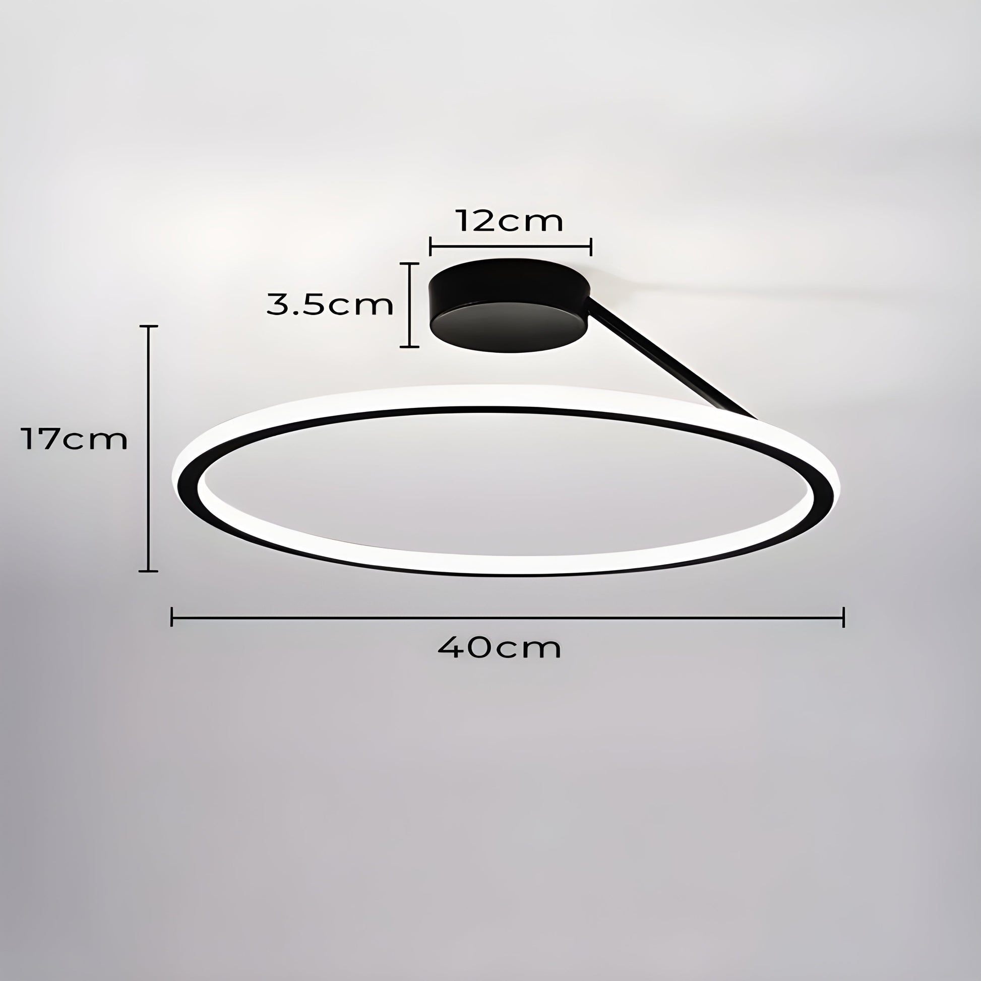 Lampa sufitowa ELENA — okrągła, minimalistyczna, semi flush mount | Norivo Norivo