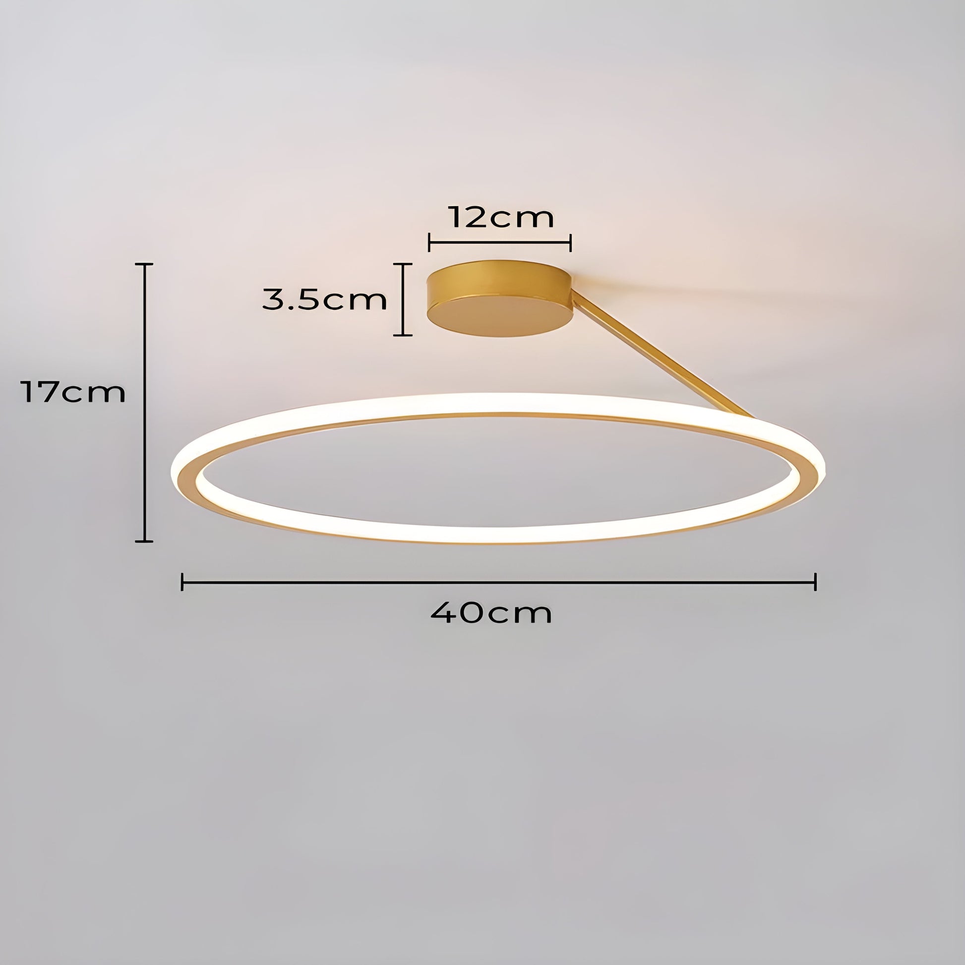 Lampa sufitowa ELENA — okrągła, minimalistyczna, semi flush mount | Norivo Norivo