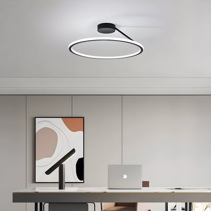 Lampa sufitowa ELENA — okrągła, minimalistyczna, semi flush mount | Norivo Norivo