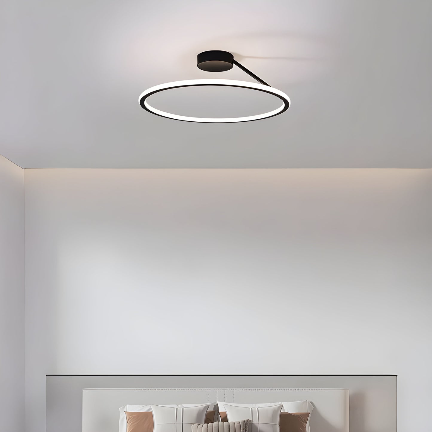 Lampa sufitowa ELENA — okrągła, minimalistyczna, semi flush mount | Norivo Norivo