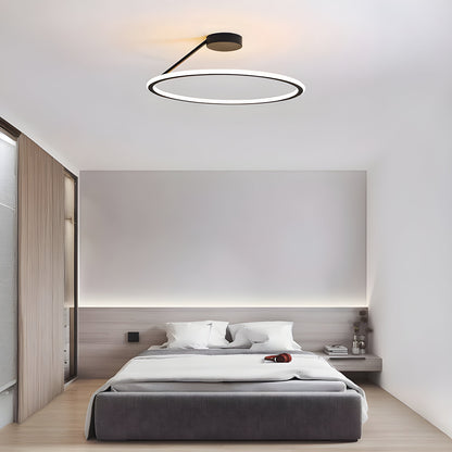 Lampa sufitowa ELENA — okrągła, minimalistyczna, semi flush mount | Norivo Norivo