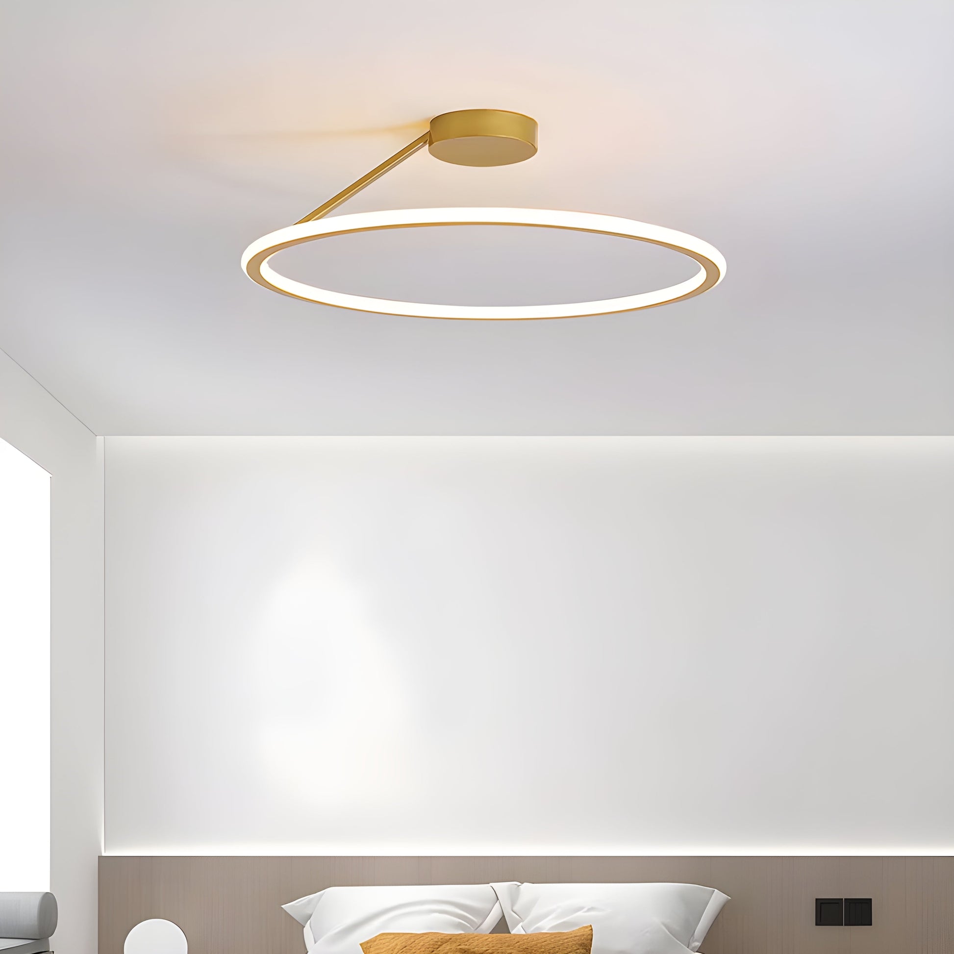 Lampa sufitowa ELENA — okrągła, minimalistyczna, semi flush mount | Norivo Norivo