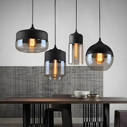 Lampa wisząca FUSIO — drewno i szkło bursztynowe, mix&match | Norivo Norivo