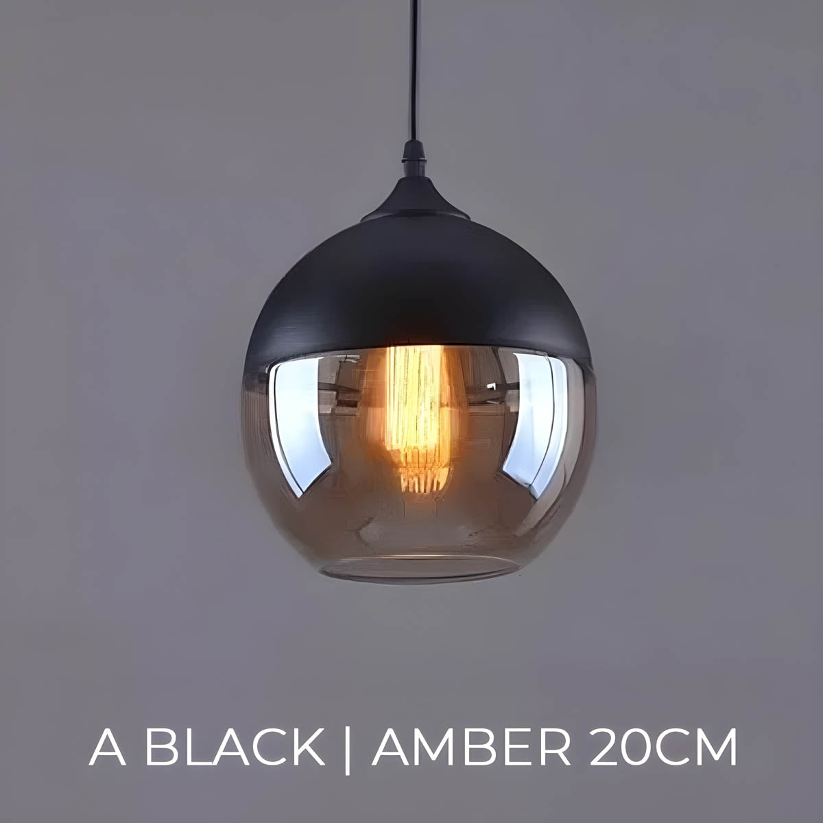 Lampa wisząca FUSIO — drewno i szkło bursztynowe, mix&match | Norivo Norivo