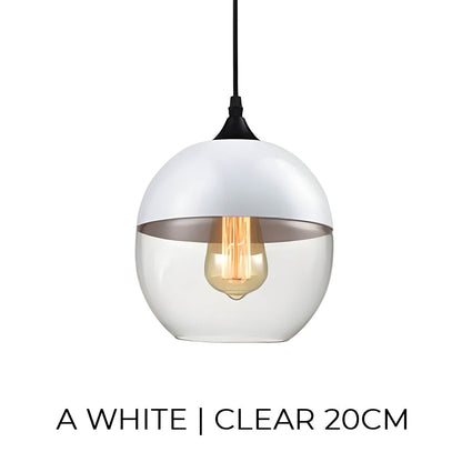 Lampa wisząca FUSIO — drewno i szkło bursztynowe, mix&match | Norivo Norivo