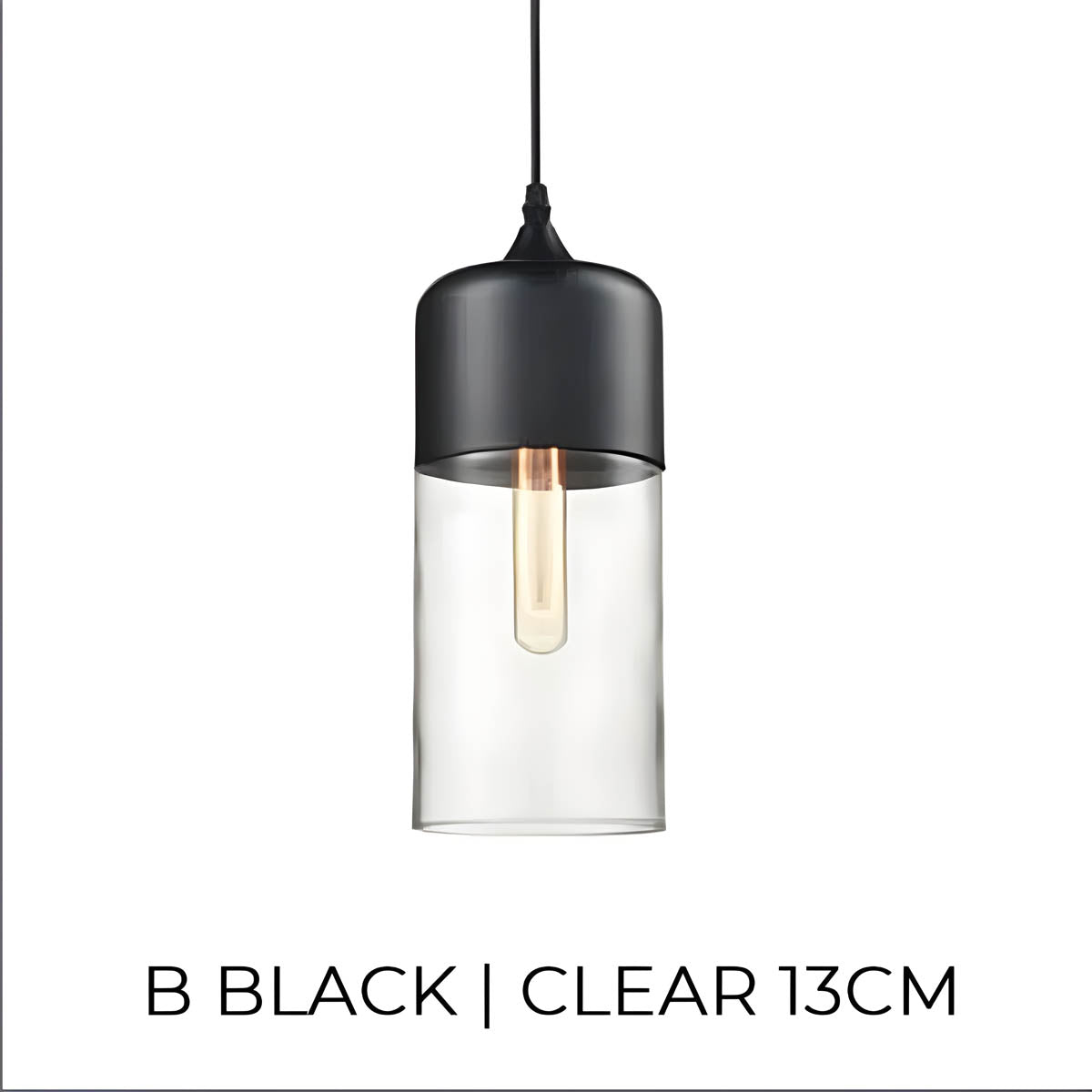 Lampa wisząca FUSIO — drewno i szkło bursztynowe, mix&match | Norivo Norivo