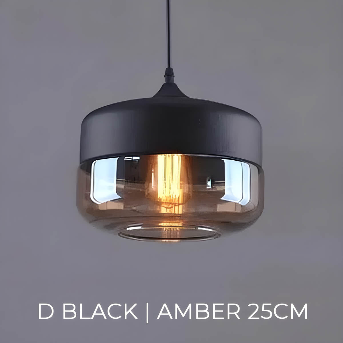 Lampa wisząca FUSIO — drewno i szkło bursztynowe, mix&match | Norivo Norivo