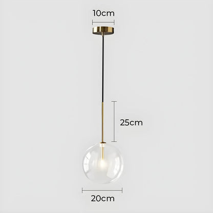Lampa wisząca ORB — minimalistyczna kula szklana | Norivo Norivo