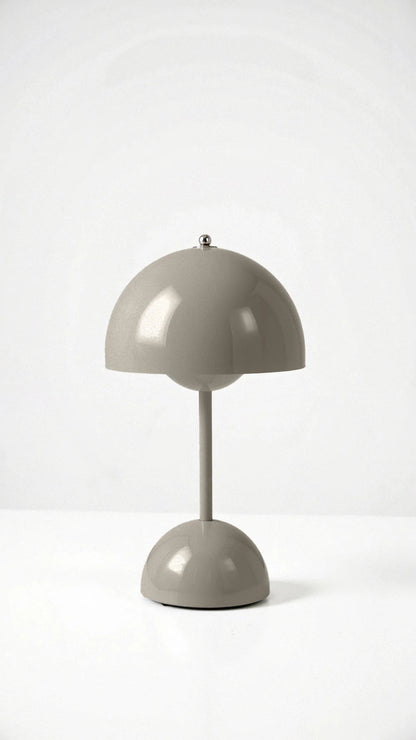 Bezprzewodowa lampa stołowa szara