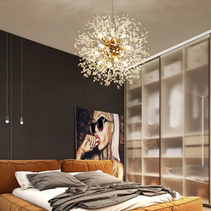 Ekskluzywny żyrandol z kryształkami — efektowna lampa sufitowa glamour | Norivo Norivo