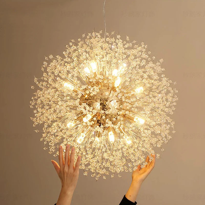 Ekskluzywny żyrandol z kryształkami — efektowna lampa sufitowa glamour | Norivo Norivo