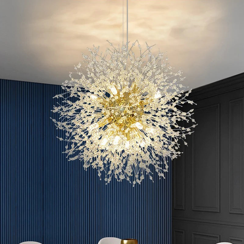 Ekskluzywny żyrandol z kryształkami — efektowna lampa sufitowa glamour | Norivo Norivo