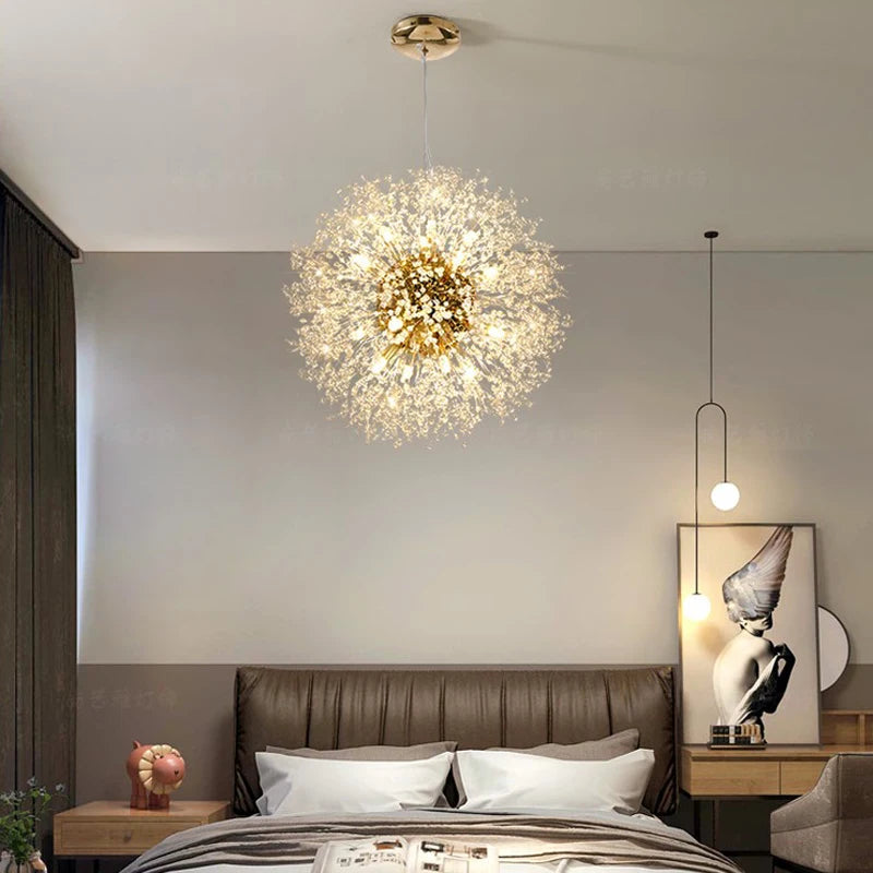 Ekskluzywny żyrandol z kryształkami — efektowna lampa sufitowa glamour | Norivo Norivo