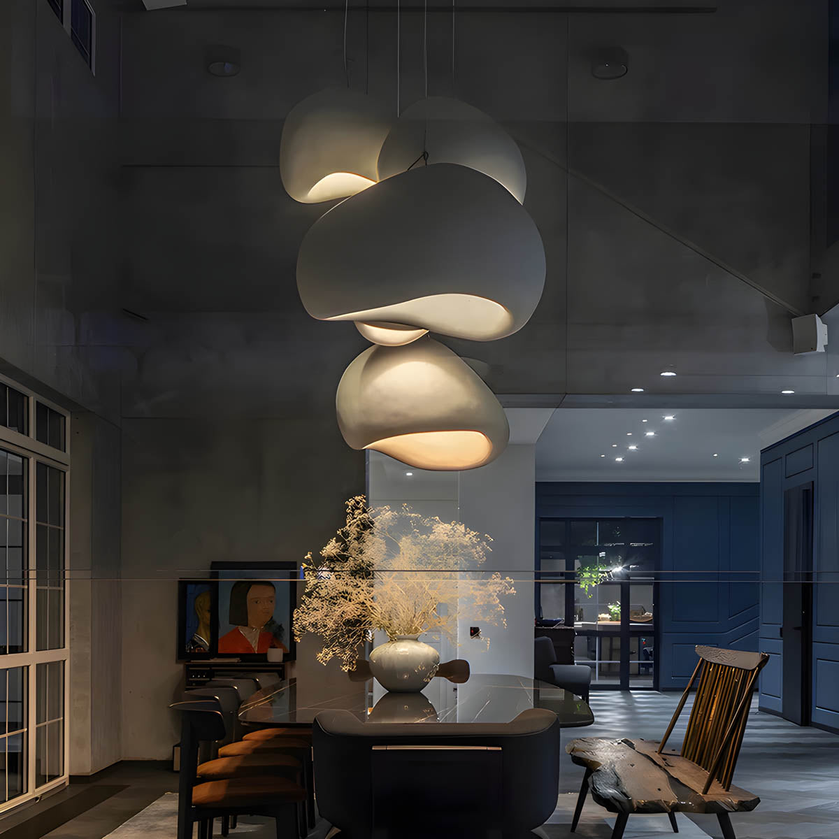 Lampa wisząca WABILUME — styl wabi-sabi, regulowana wysokość | Norivo Norivo