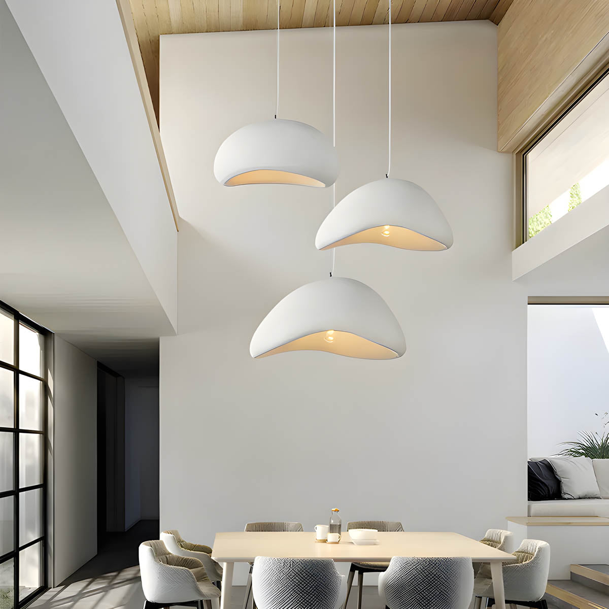 Lampa wisząca WABILUME — styl wabi-sabi, regulowana wysokość | Norivo Norivo