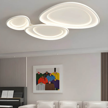 Lampa sufitowa RIPPLE — designerskie oświetlenie z efektem fal, chrom lub biały | Norivo Norivo