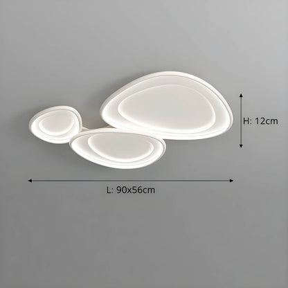 Lampa sufitowa RIPPLE — designerskie oświetlenie z efektem fal, chrom lub biały | Norivo Norivo