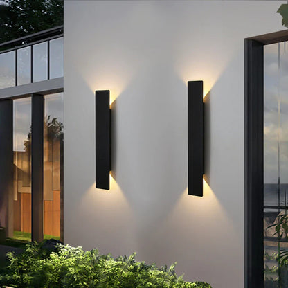 Zewnętrzna lampa elewacyjna LED — kinkiet góra/dół, wodoodporny, 4 rozmiary | Norivo Norivo