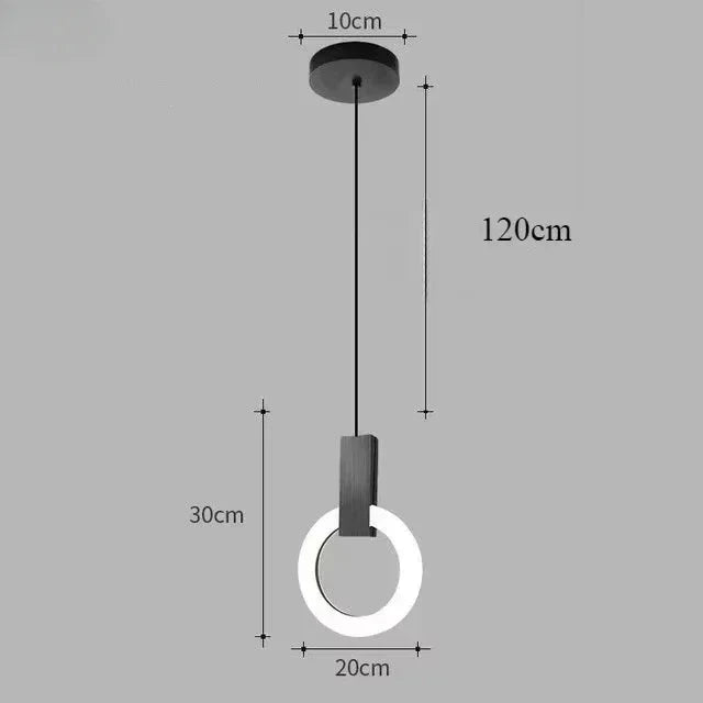 Lampa wisząca LED złoty pierścień | Norivo Norivo