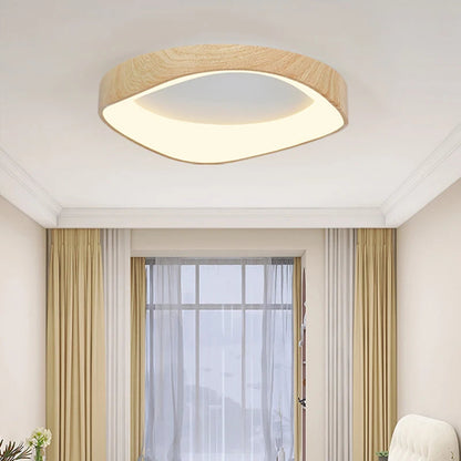 Skandynawska lampa sufitowa LED z efektem drewna — 5 kolorów, 3 rozmiary | Norivo Norivo