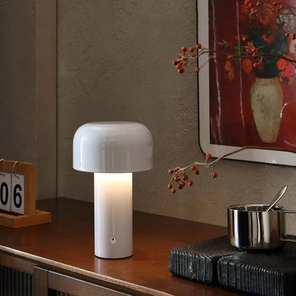 Nowoczesna lampa stołowa LED — grzybek, przenośna, ładowalna, dotykowa | Norivo Norivo