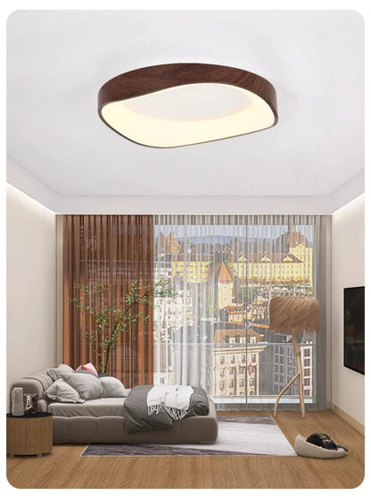 Skandynawska lampa sufitowa LED z efektem drewna — 5 kolorów, 3 rozmiary | Norivo Norivo