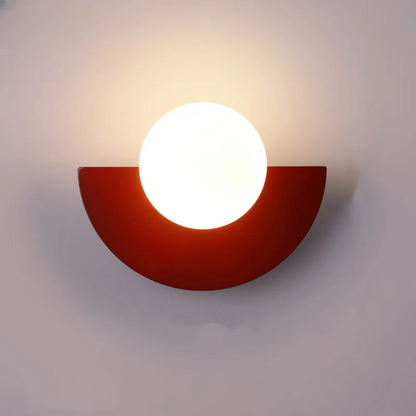 Nowoczesna lampa ścienna LED w kształcie półkola — geometryczny design, 12 wariantów | Norivo Norivo