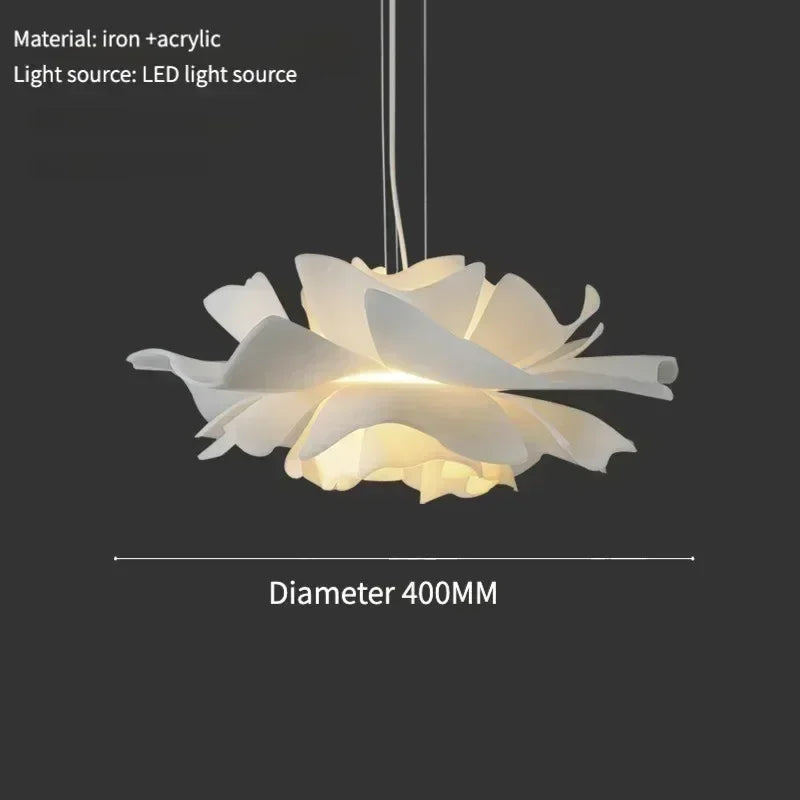Lampa wisząca w kształcie kwiatu lotosu — warstwowy klosz | Norivo Norivo
