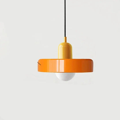 Lampa wisząca z kolorowym szklanym kloszem Bauhaus | Norivo Norivo