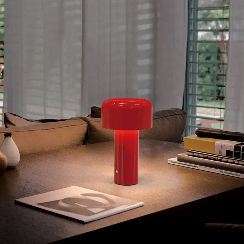 Nowoczesna lampa stołowa LED — grzybek, przenośna, ładowalna, dotykowa | Norivo Norivo