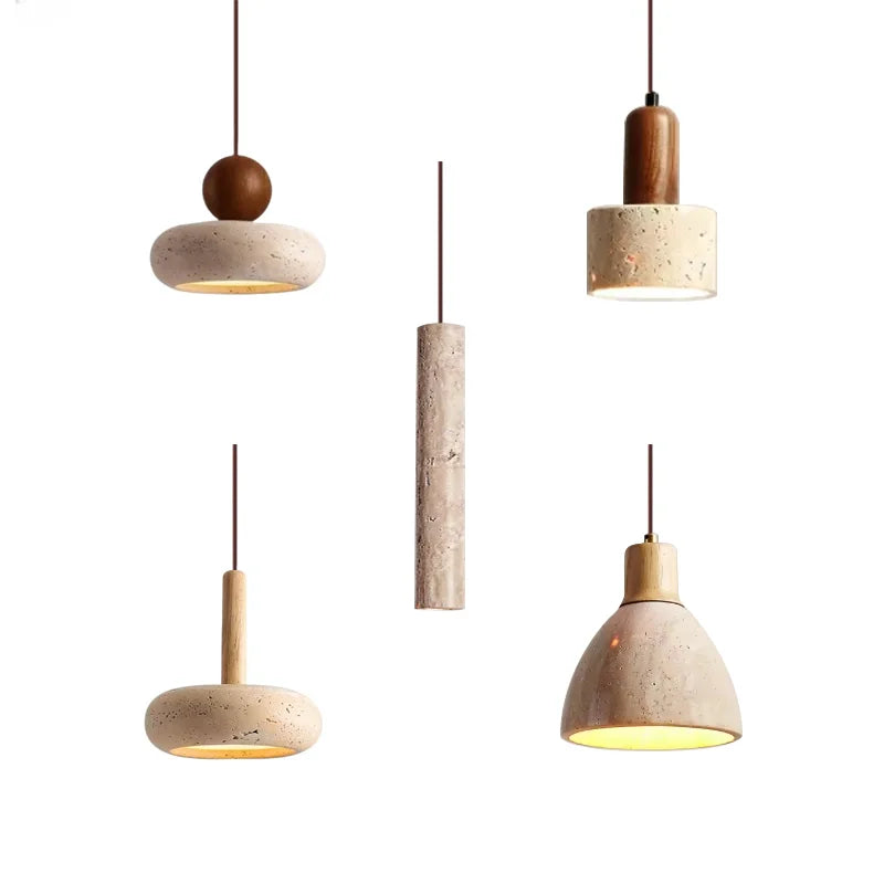 Lampa wisząca z kamienia — minimalistyczna lampa sufitowa dekoracyjna | Norivo Norivo