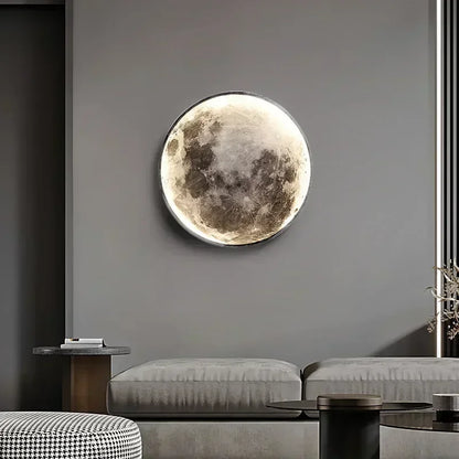 Lampa ścienna LED — księżyc 3D Norivo