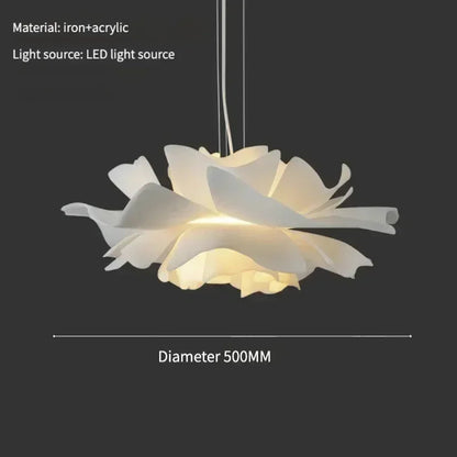 Lampa wisząca w kształcie kwiatu lotosu — warstwowy klosz | Norivo Norivo