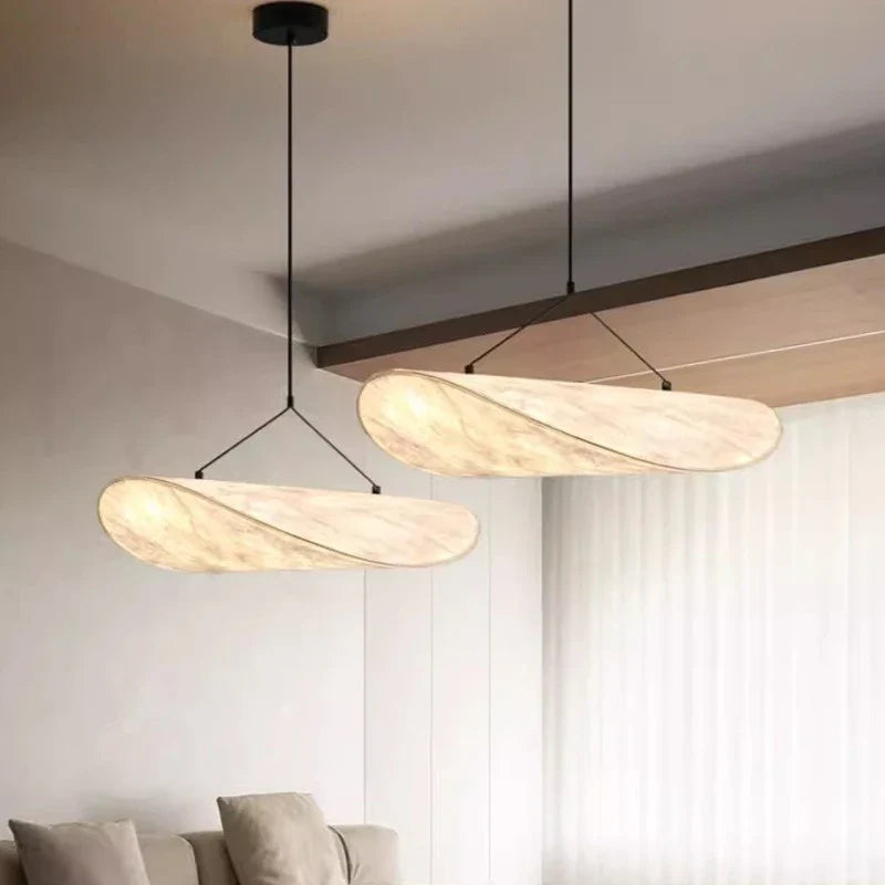 Designerska lampa wisząca Japandi — podłużny panel, nowoczesna elegancja | Norivo Norivo