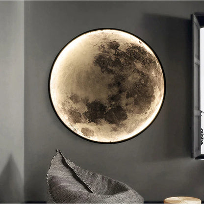 Lampa ścienna LED — księżyc 3D Norivo