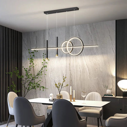 Nowoczesna lampa wisząca LED — geometryczny design, 3 pierścienie | Norivo Norivo