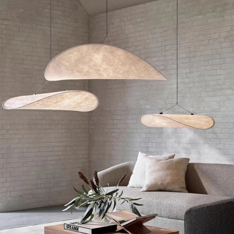 Designerska lampa wisząca Japandi — podłużny panel, nowoczesna elegancja | Norivo Norivo