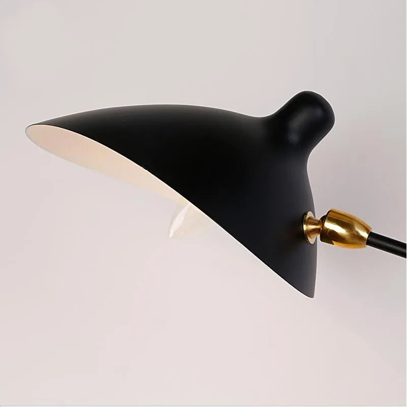 Designerska lampa ścienna z podwójnym ramieniem — regulowany kinkiet do salonu, biura i sypialni | Norivo Norivo