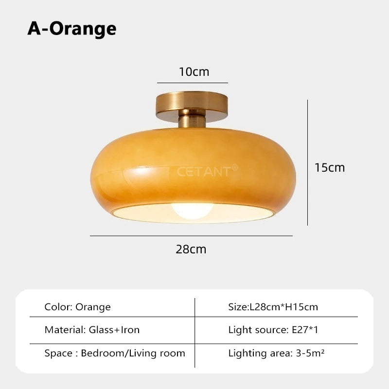 Lampa wisząca z opalizującym kloszem — elegancja retro Bauhaus | Norivo Norivo