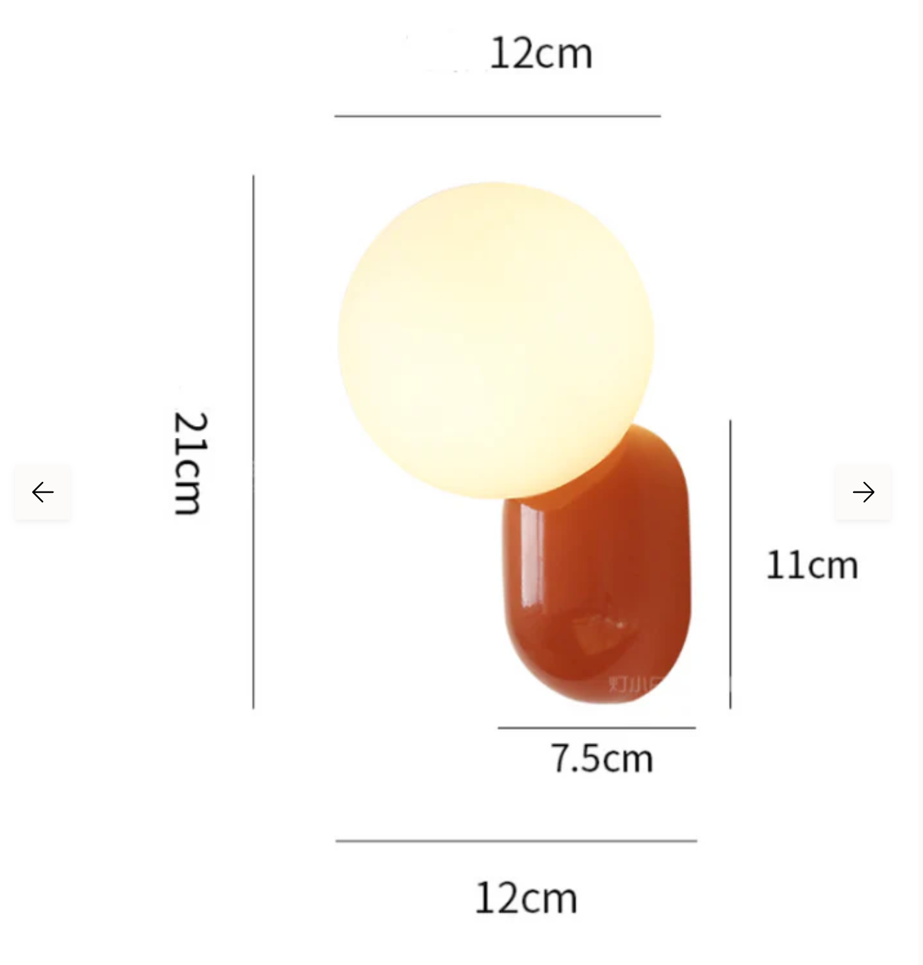 Nowoczesny kinkiet kula LED — designerska lampa ścienna, 5 kolorów | Norivo Norivo